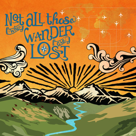 Illustration by Lauren Blyskal - Not all those who wander quote