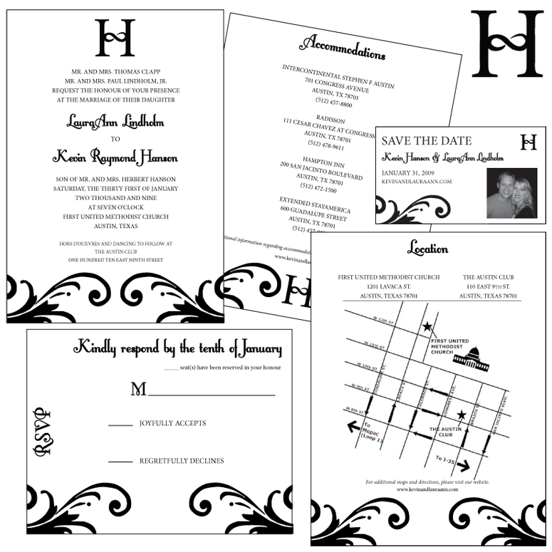 Wedding Invitation Set Design by Lauren Blyskal