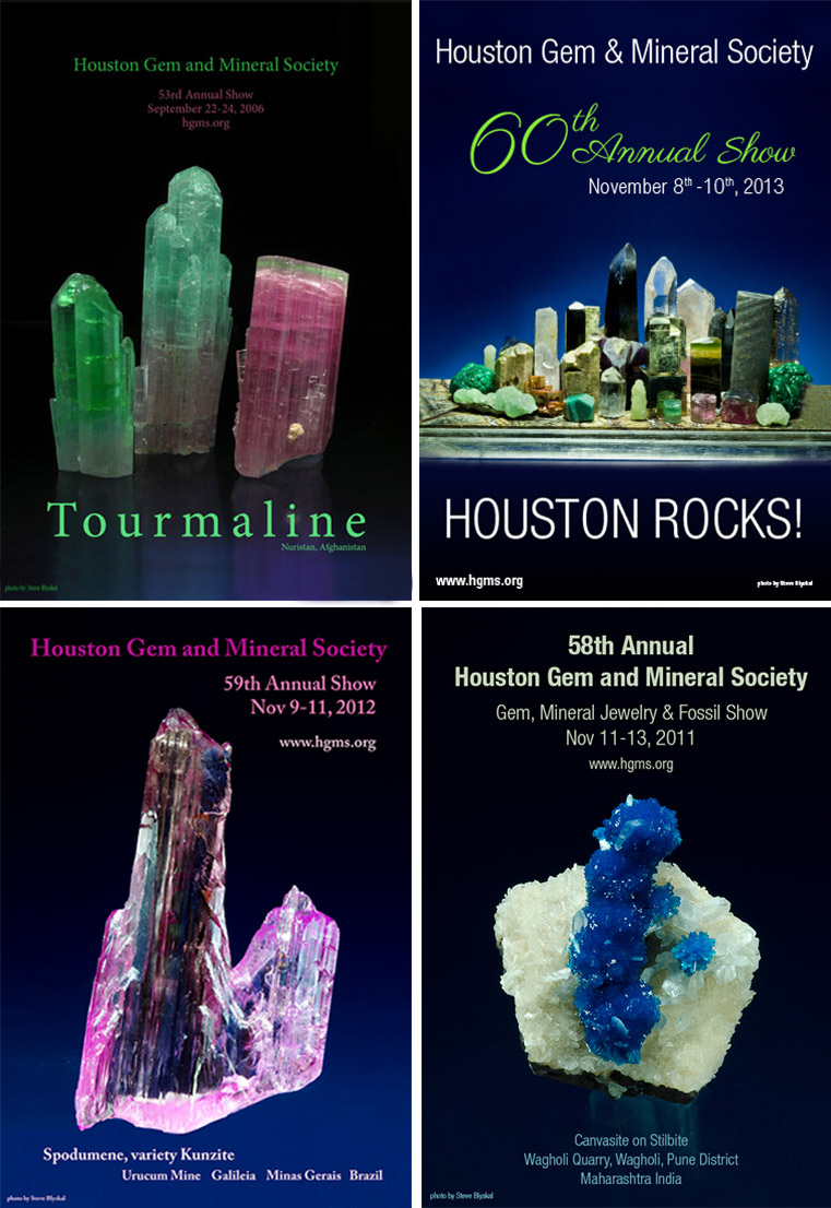 Houston Gem & Mineral Society Annual Show Event Poster Designs