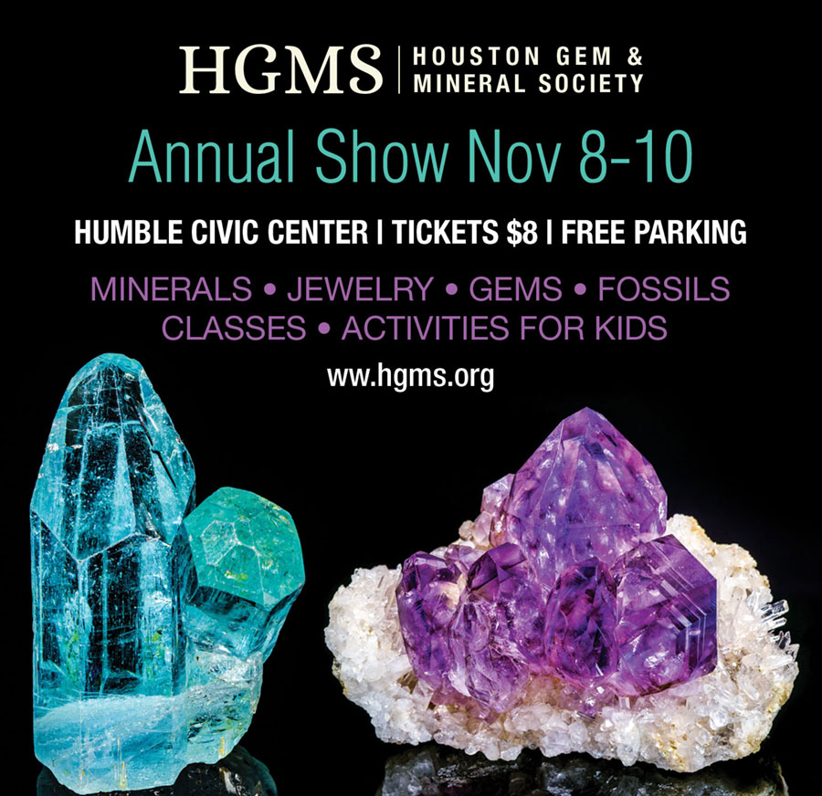 Houston Gem & Mineral Society Annual Show Ad