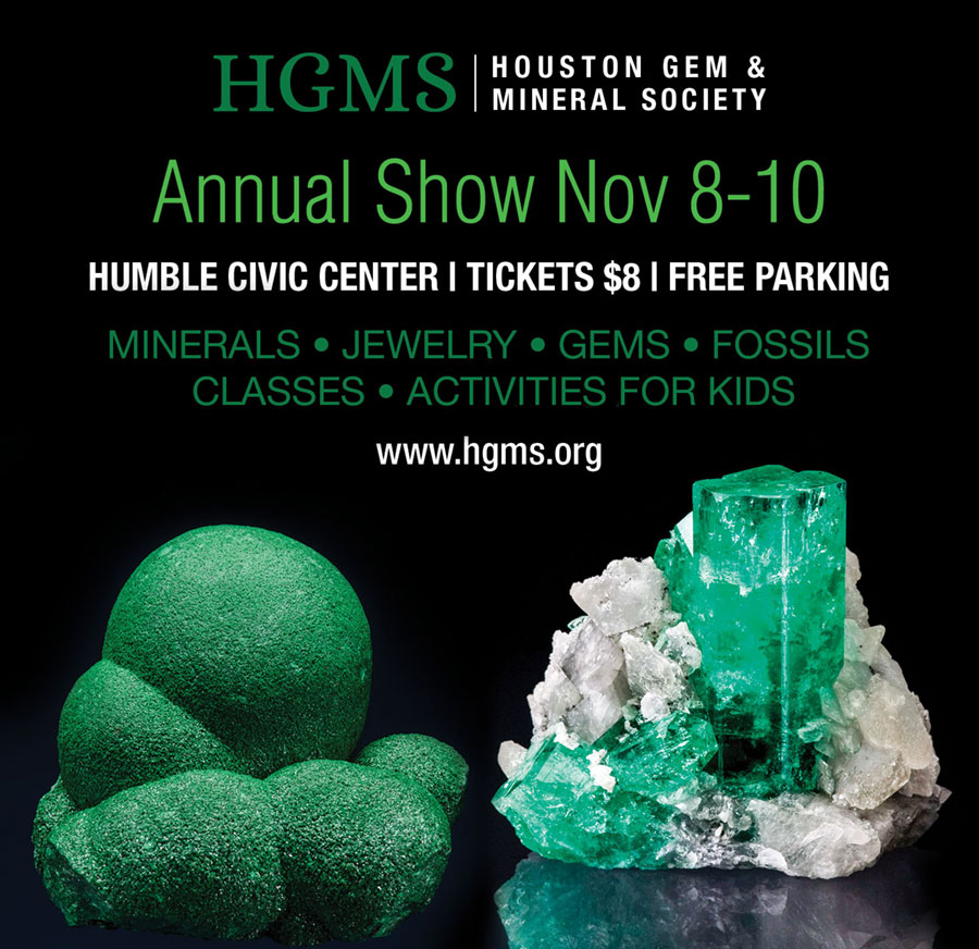Houston Gem & Mineral Society Annual Show Ad